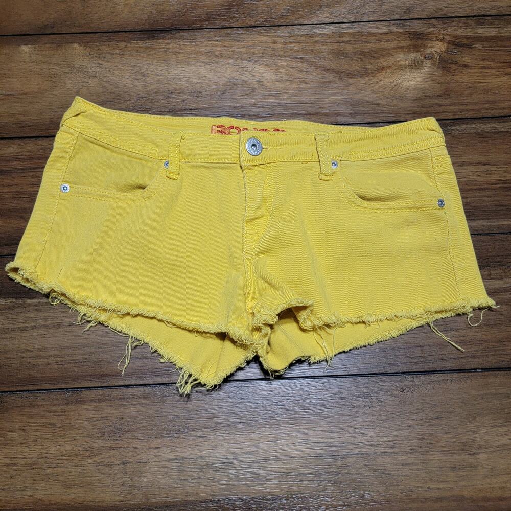 Bongo Mustard Yellow Denim Short Junior Cutoff Shorts - Size 11